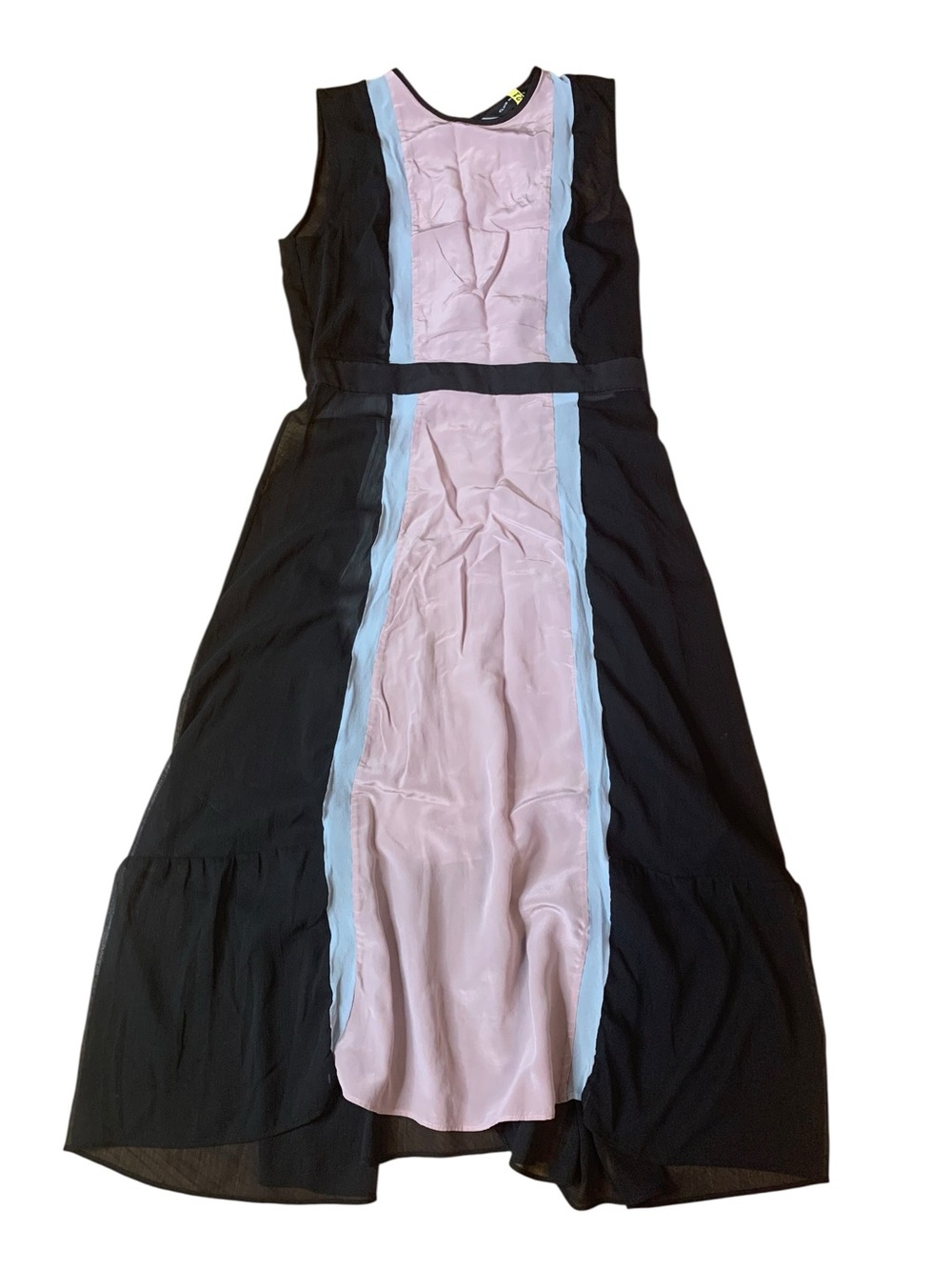 Club Monaco Colorblock Silk Midi Dress Size 0
